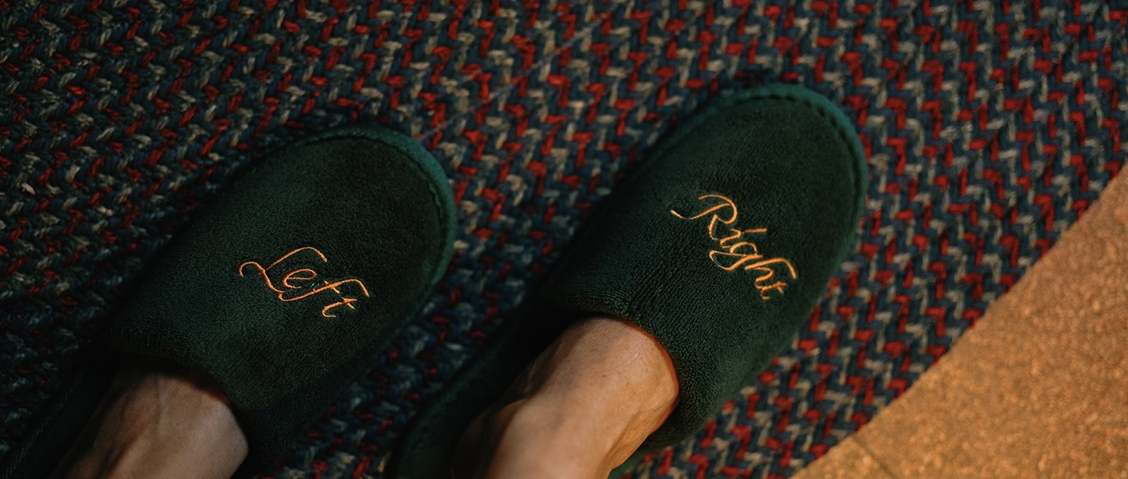 close up of slippers
