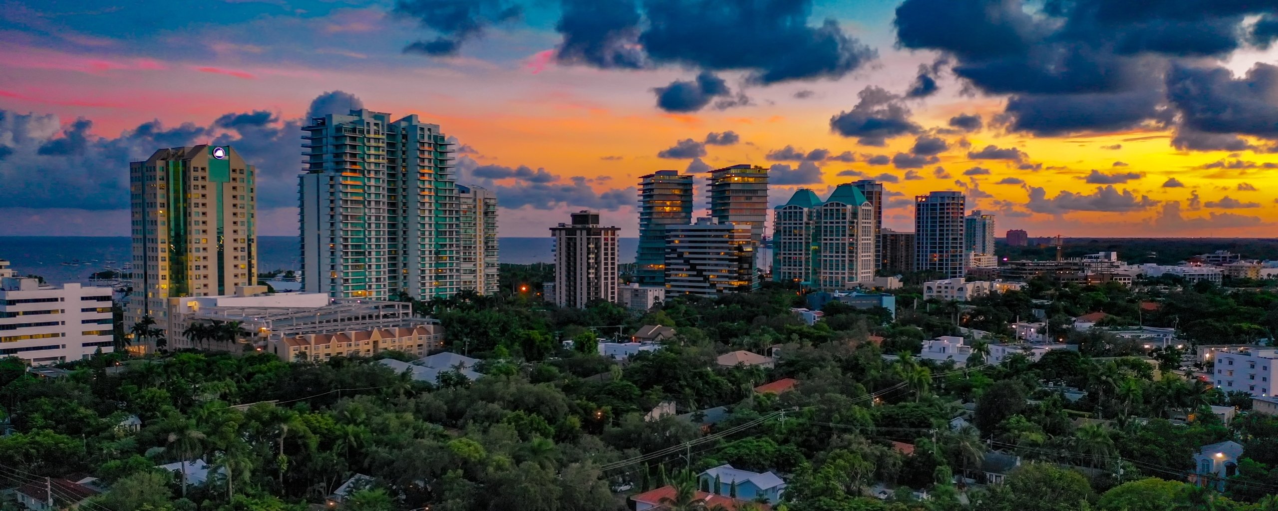 birds eye view of coconut grove