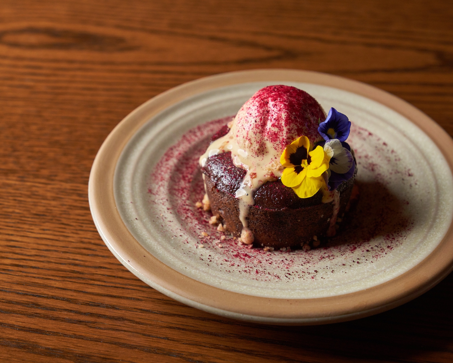 dessert sitting on a small plate